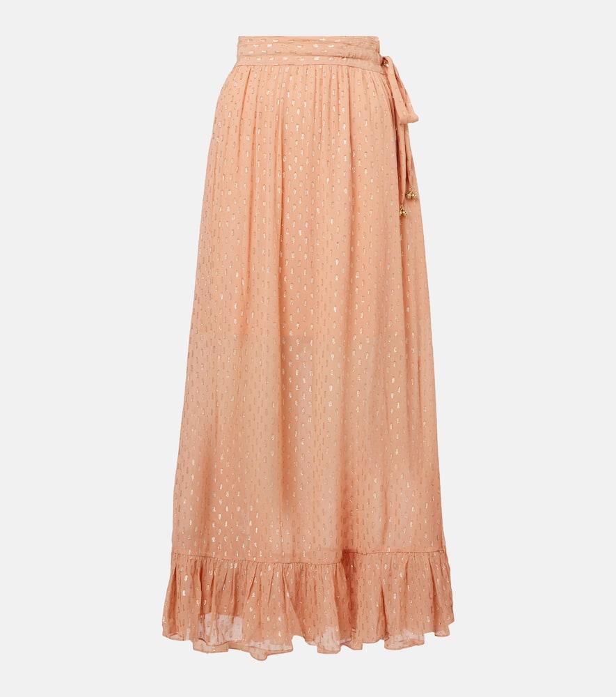 zimmermann rhiannon frilled maxi skirt