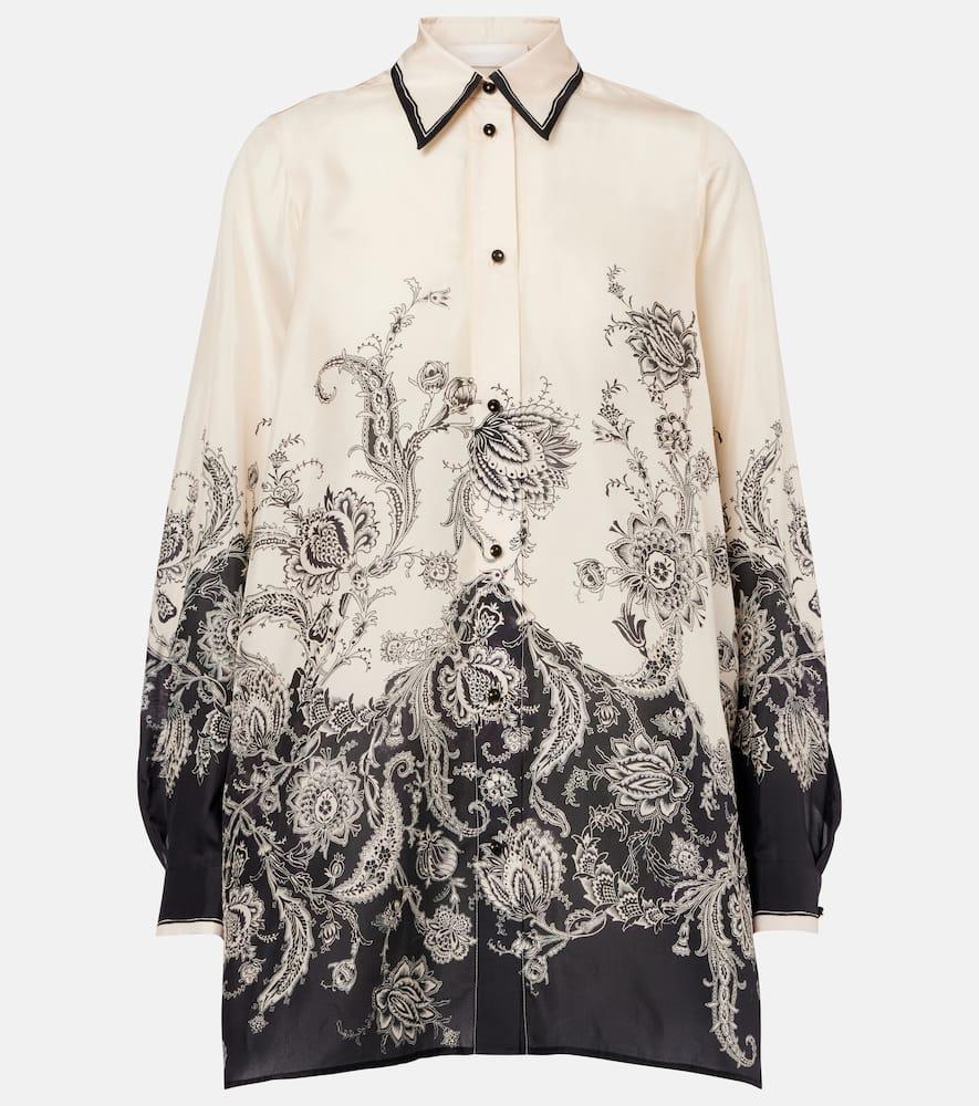 zimmermann rhiannon paisley silk shirt