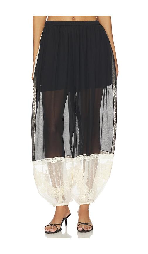 zimmermann roselight harem pant in black.