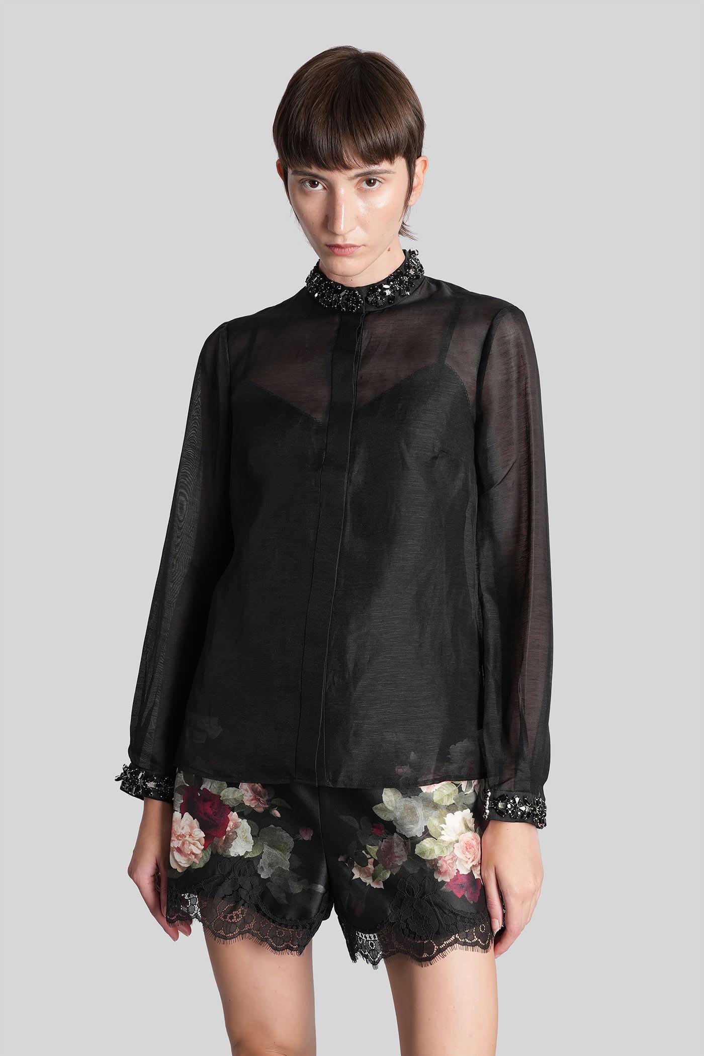 zimmermann shirt in black linen