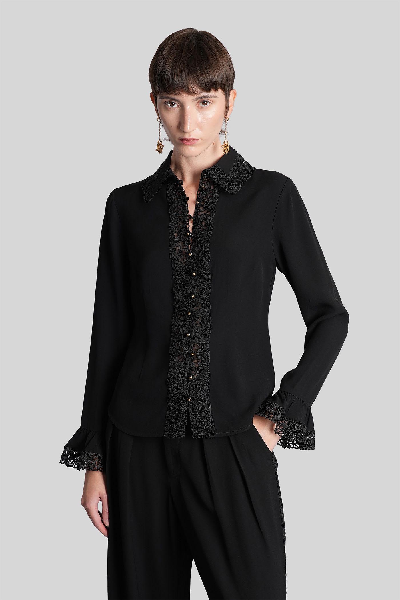 zimmermann shirt in black viscose