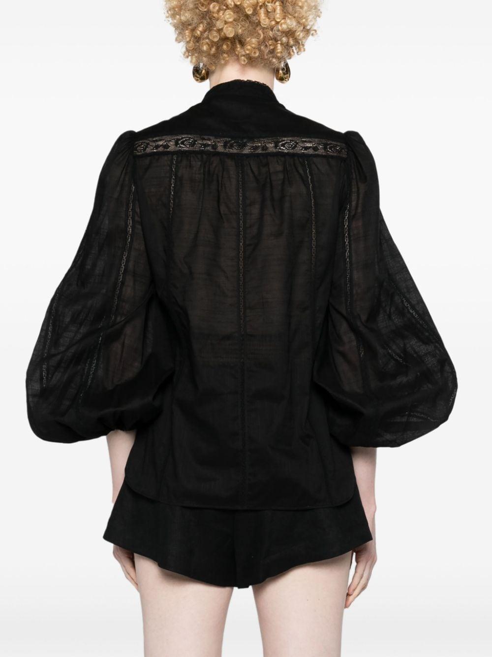 zimmermann shirts black cotton - women