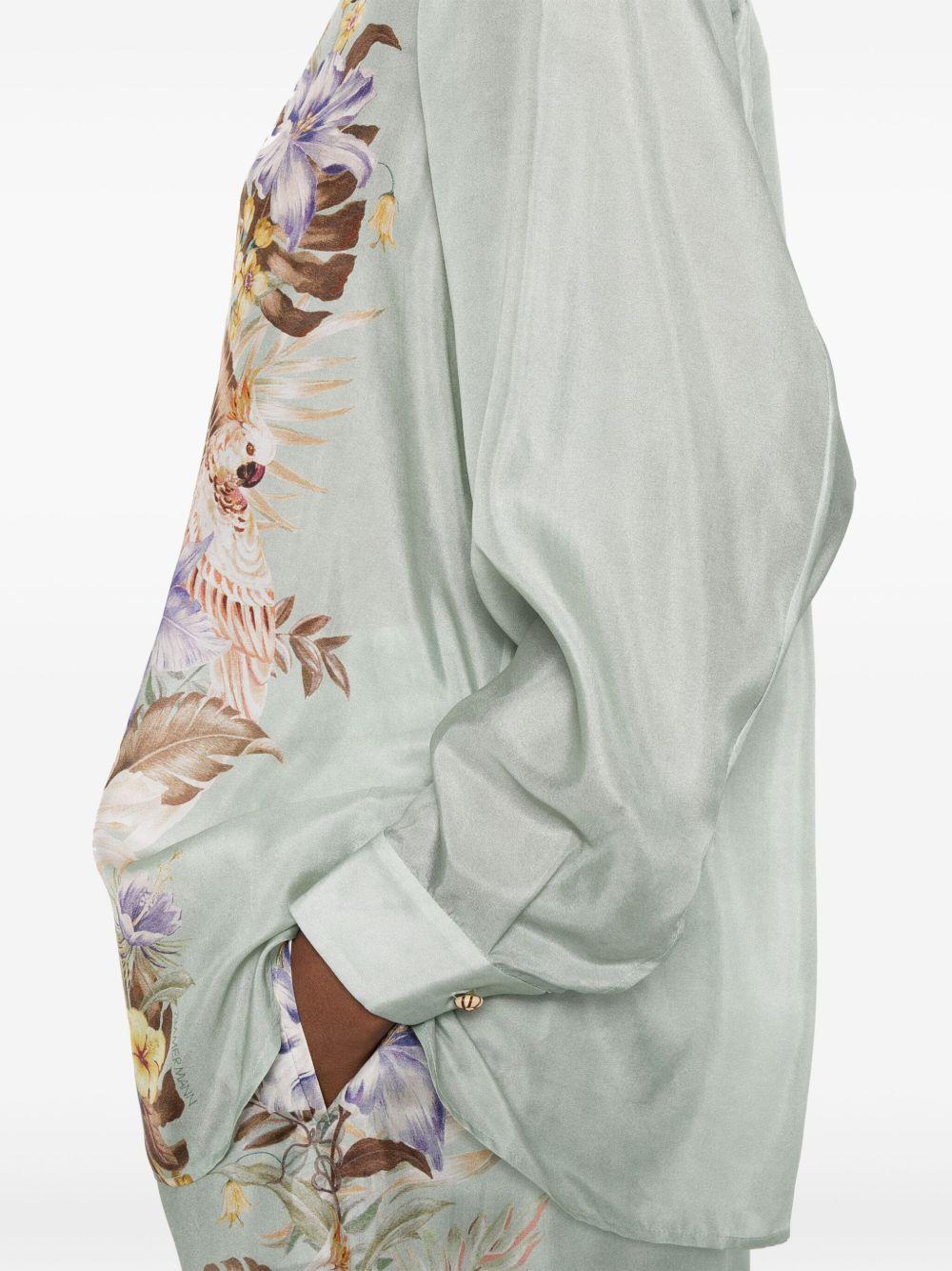 zimmermann shirts verde acqua silk - women