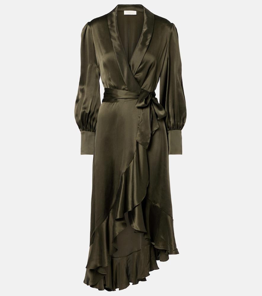 zimmermann silk wrap dress