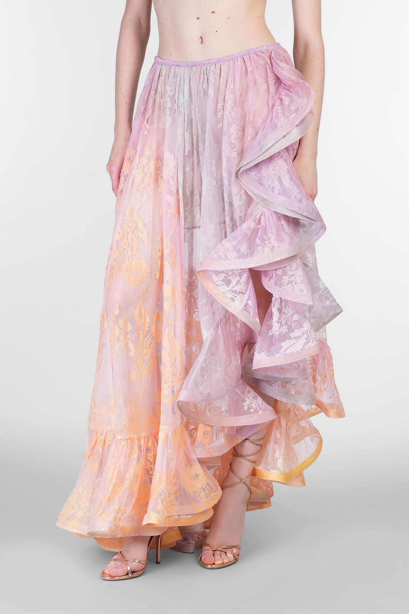 zimmermann skirt in multicolor polyamide