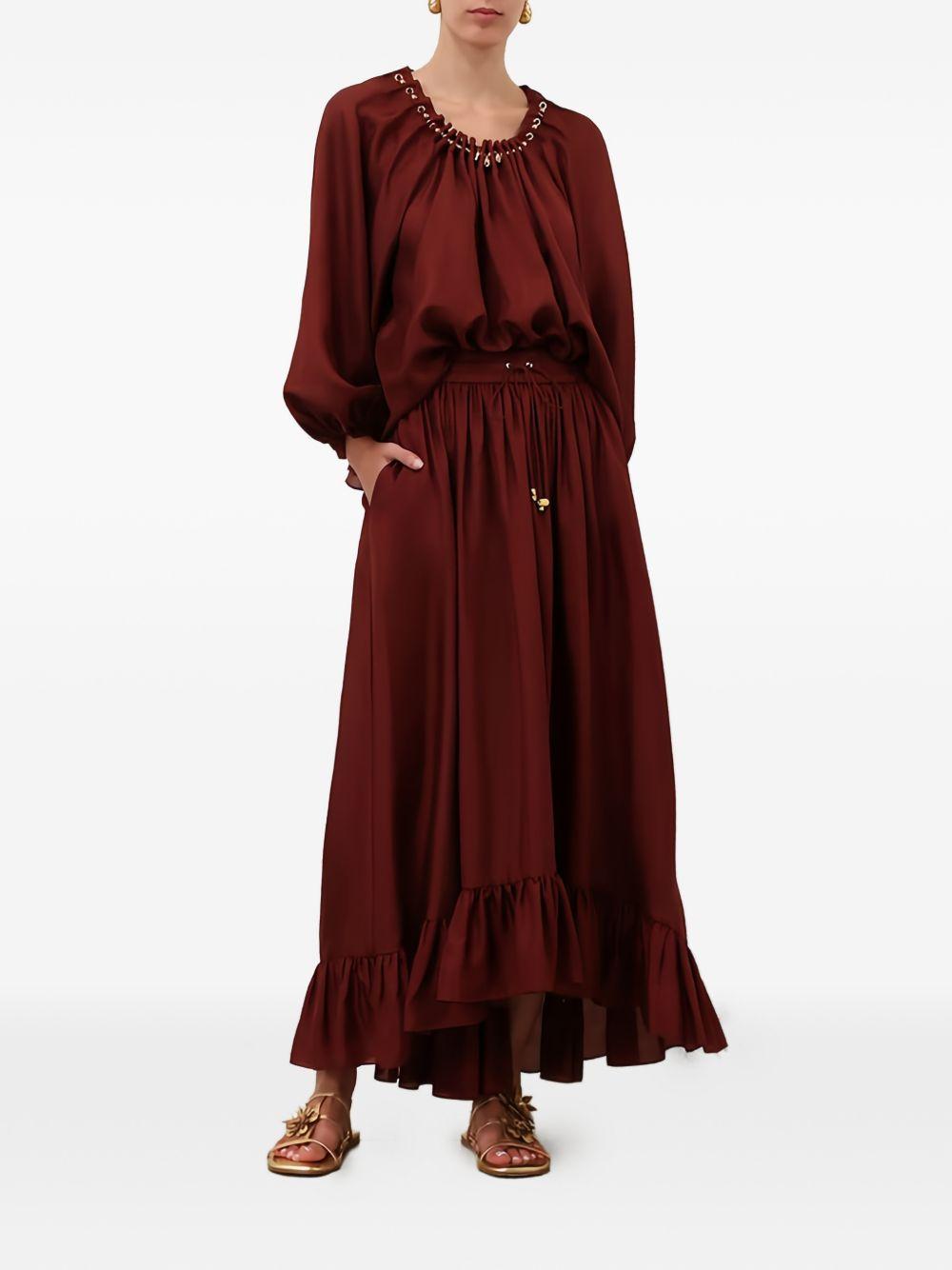 zimmermann skirts bordeaux - women