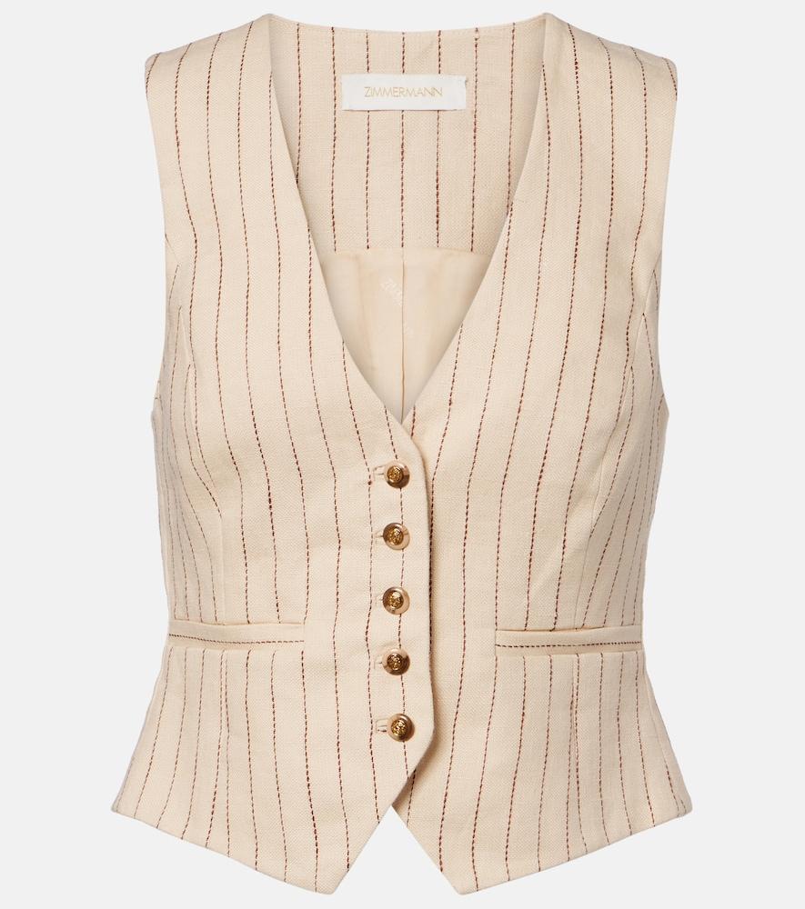 zimmermann striped linen vest
