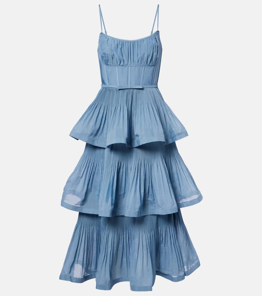 zimmermann tiered bustier dress