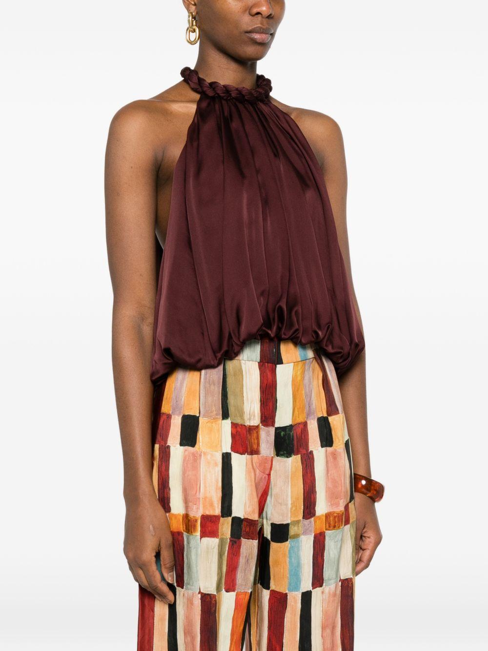 zimmermann top bordeaux silk - women