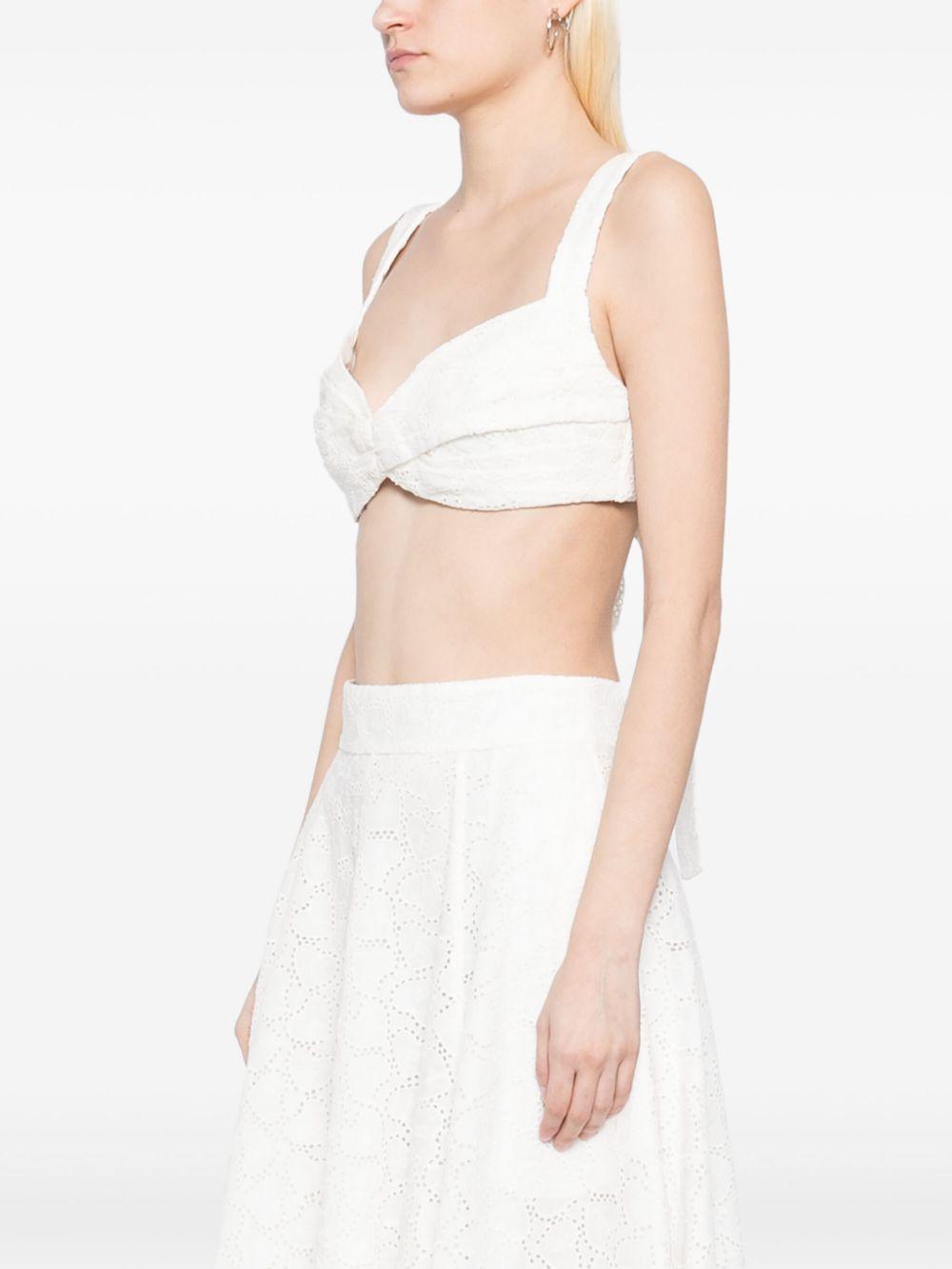 zimmermann top white linen - women