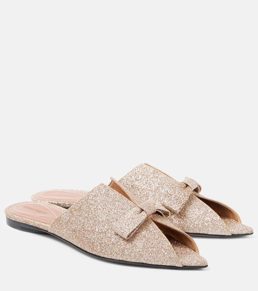 zimmermann tux glitter leather mules