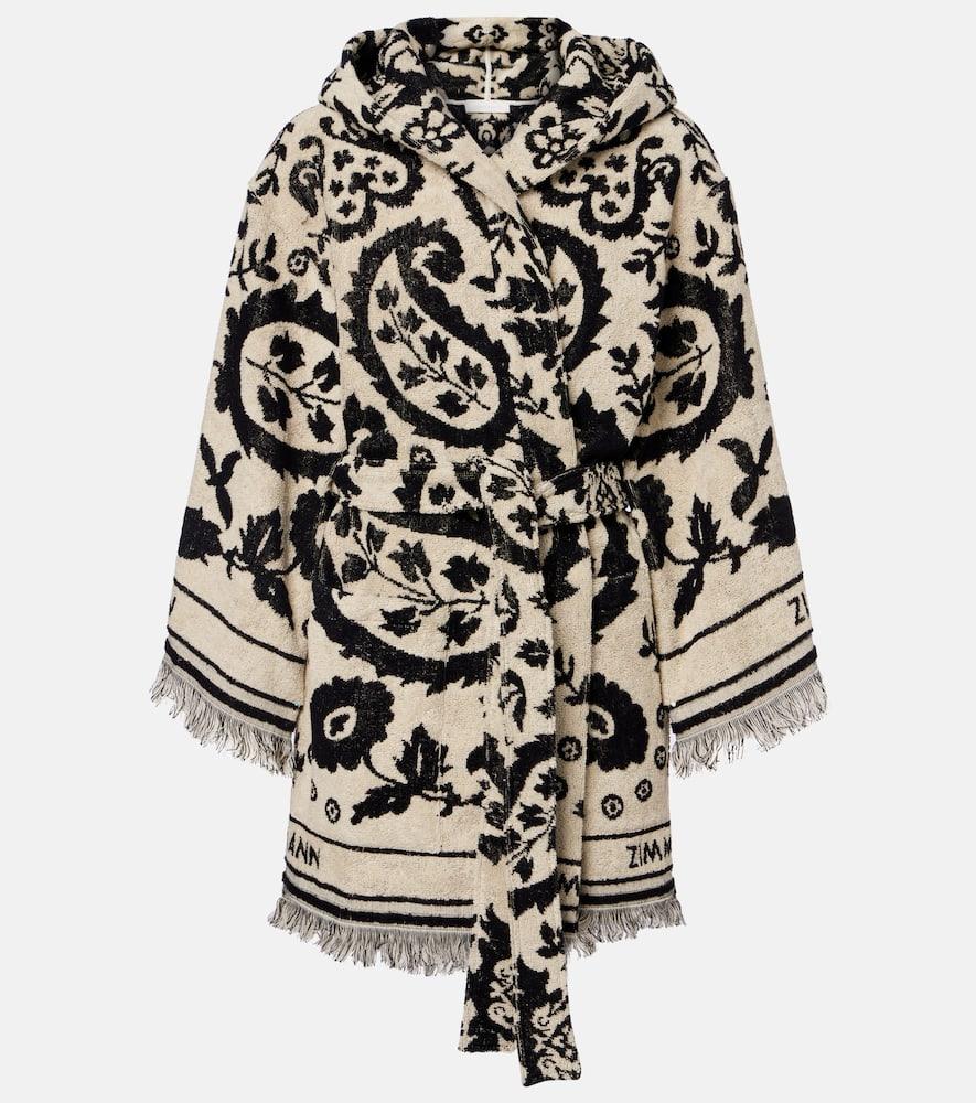 zimmermann wanderlust cotton terry wrap robe