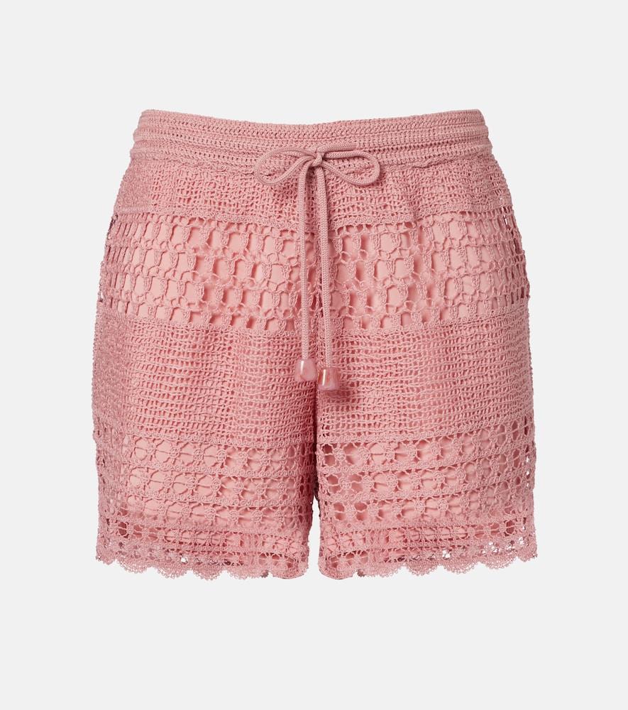 zimmermann wanderlust crochet shorts