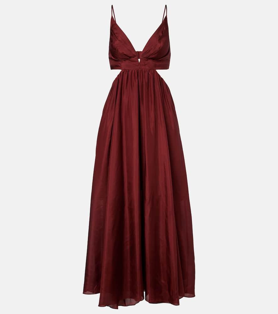 zimmermann wanderlust cutout silk maxi dress