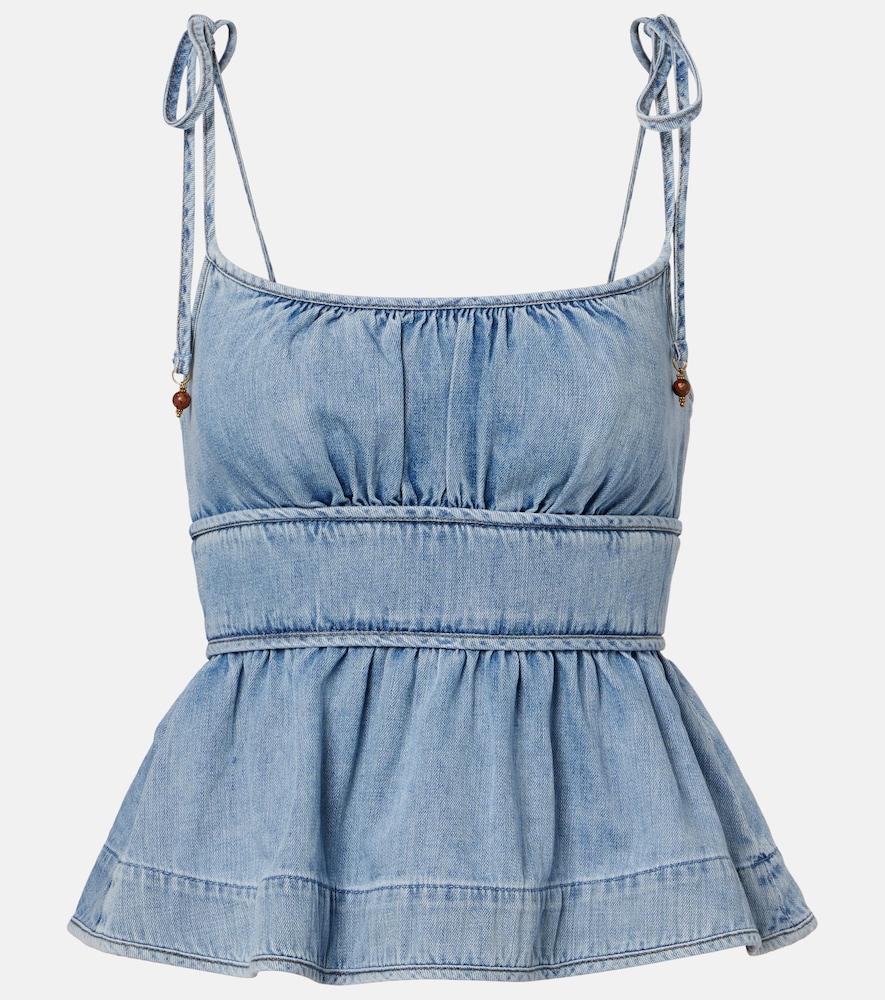 zimmermann wanderlust denim top