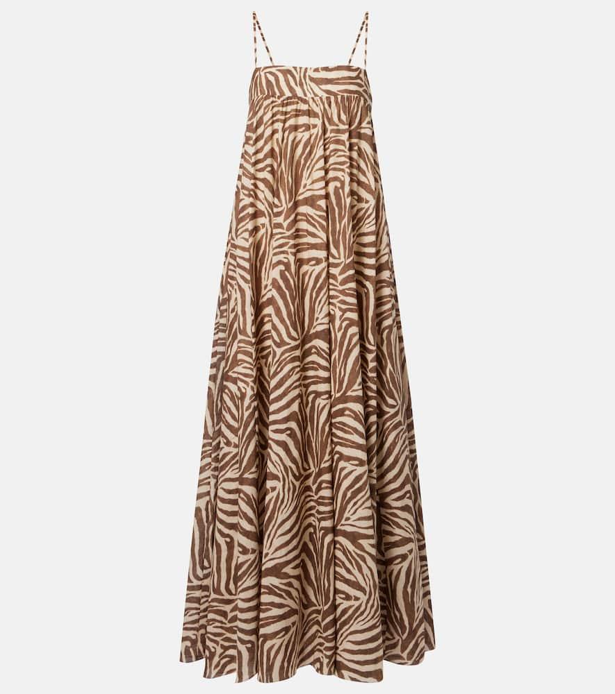 zimmermann wanderlust printed cotton maxi dress