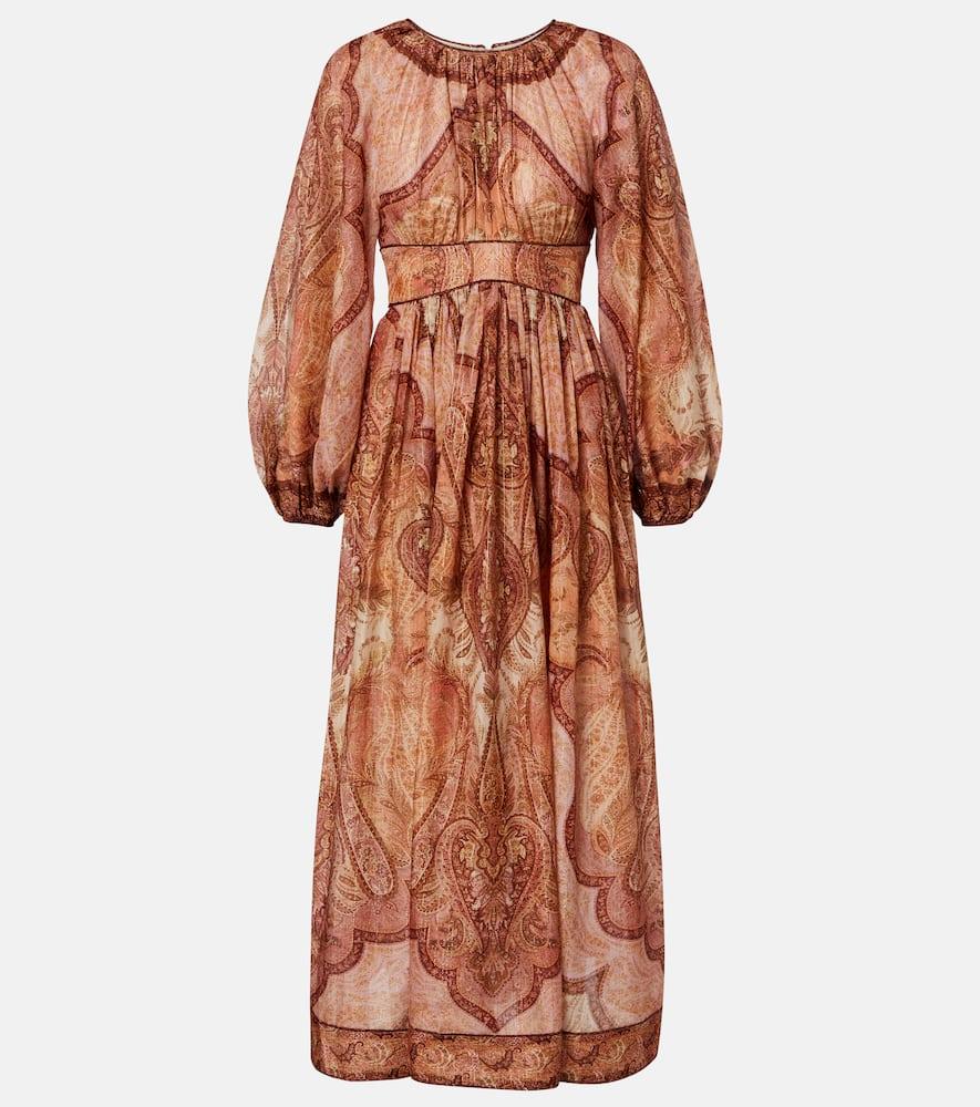 zimmermann wanderlust printed midi dress