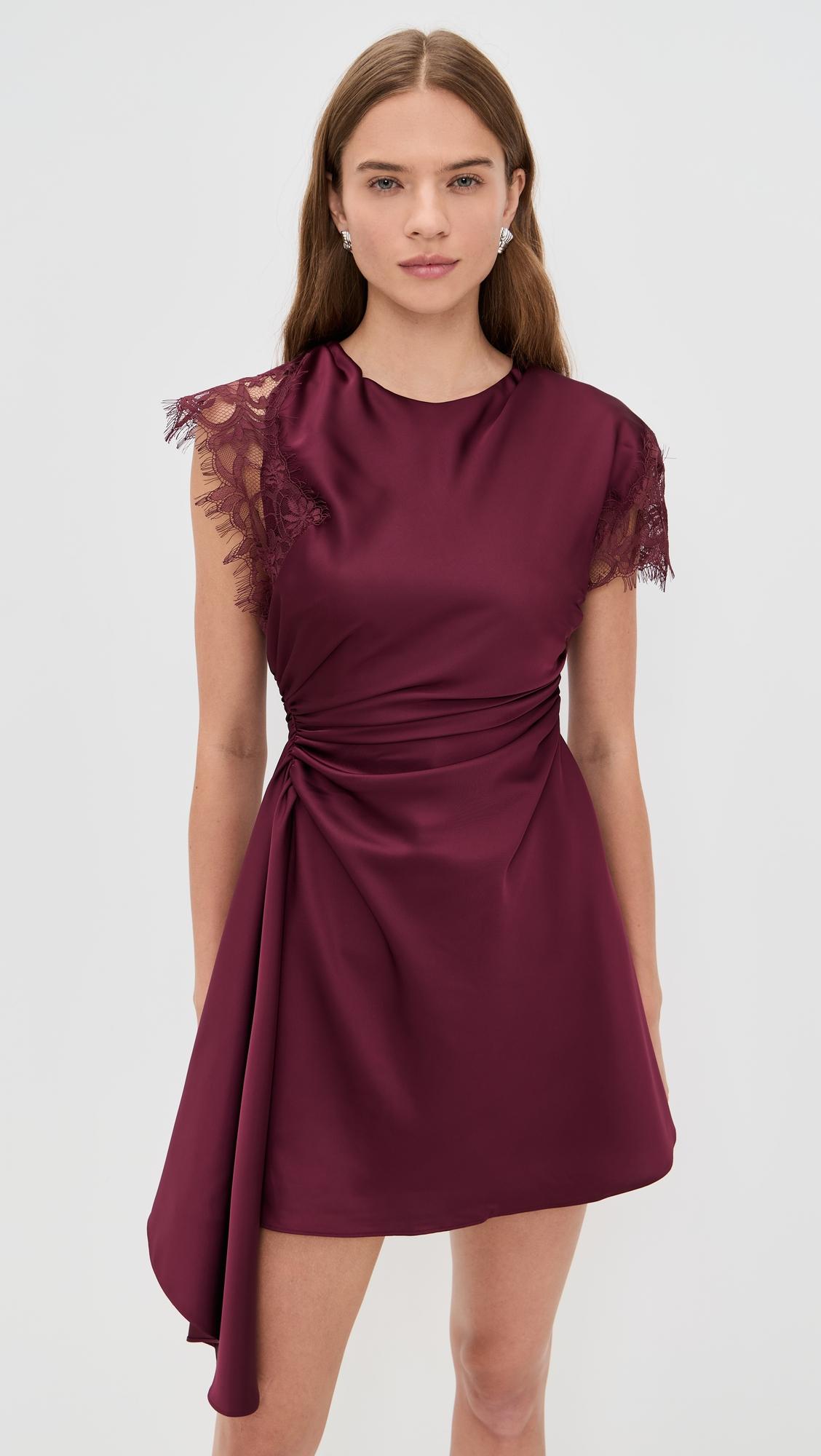 zina ruched mini dress