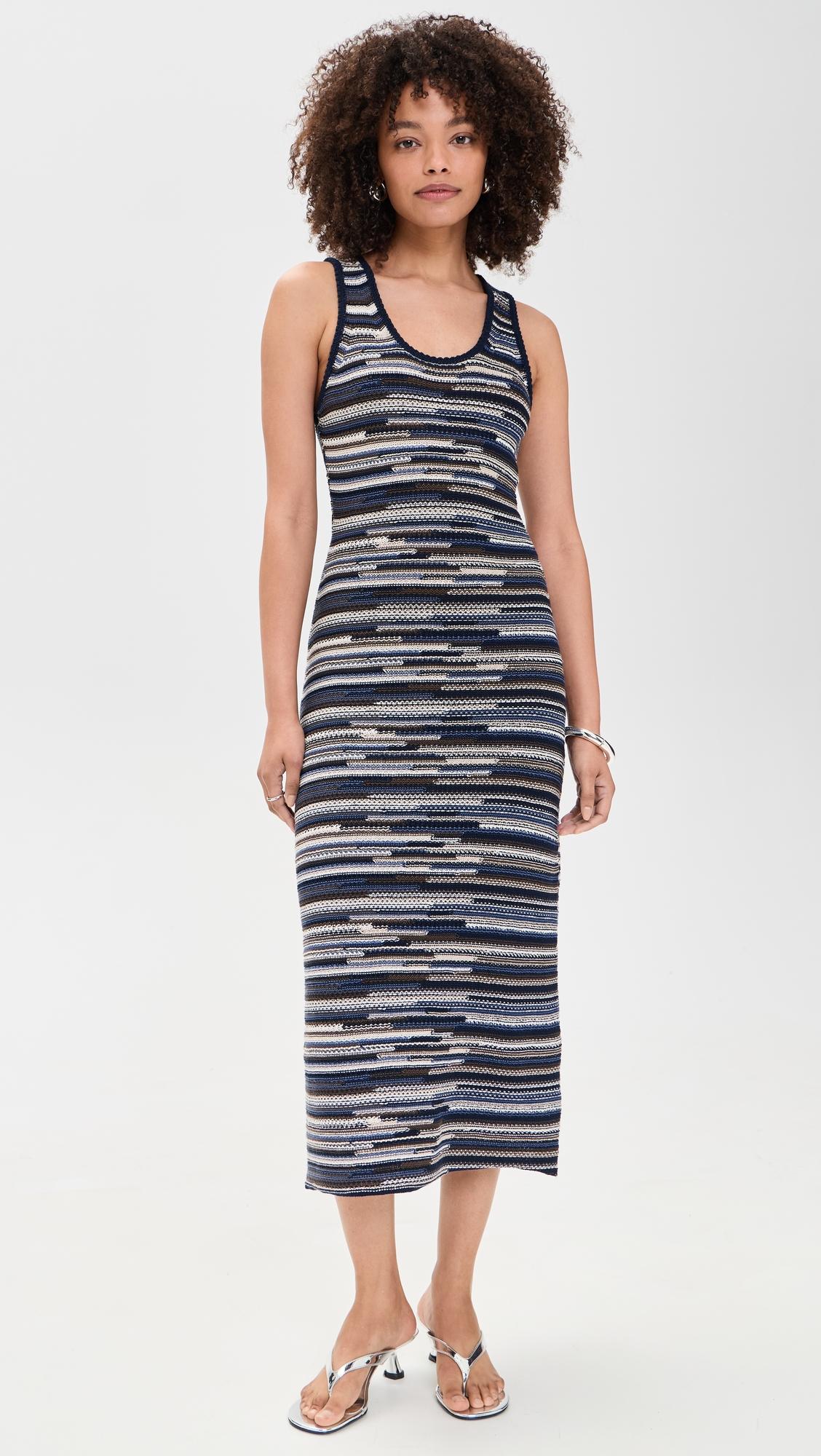 zinah knit dress in linen dry rib