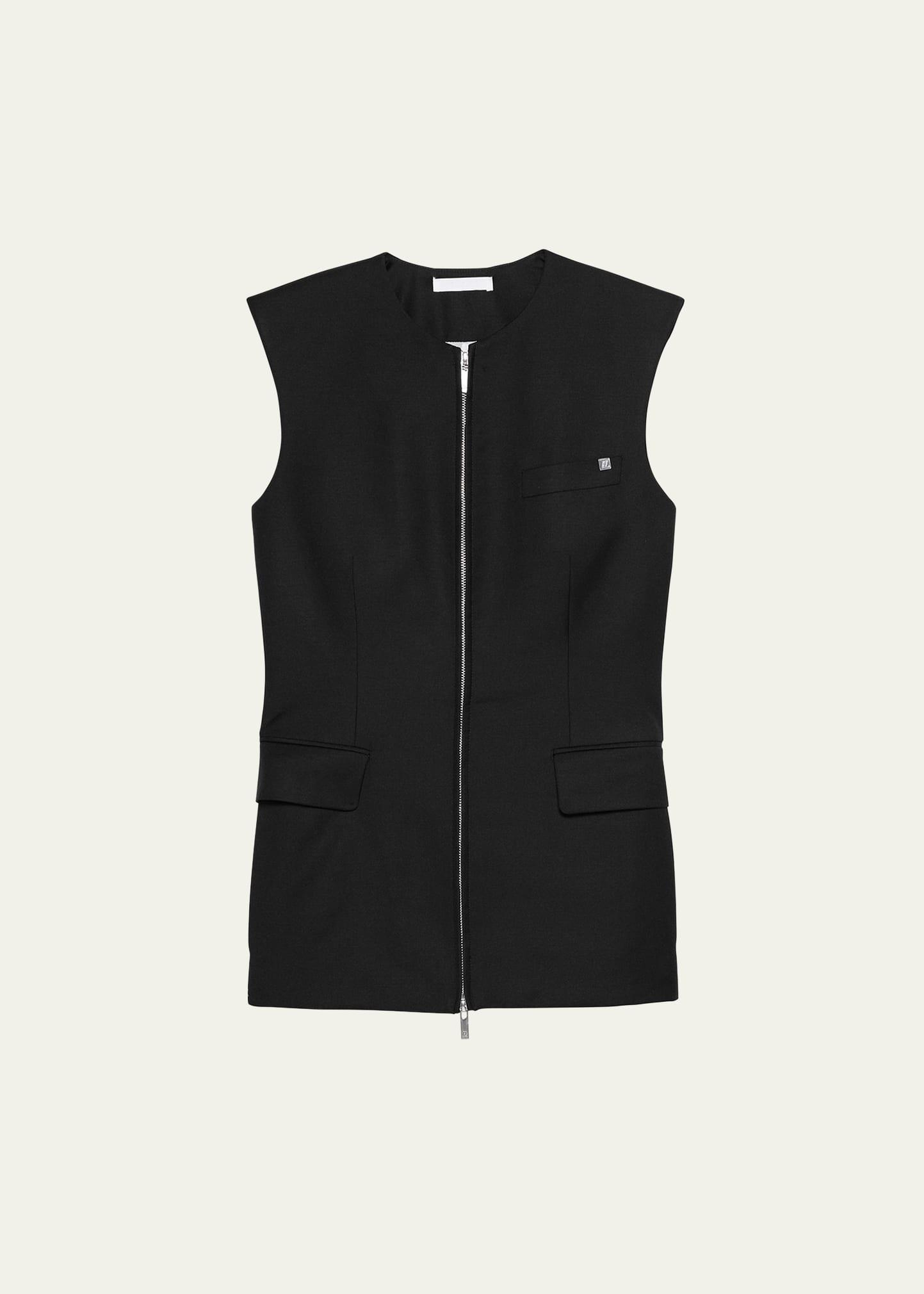 zip blazer vest