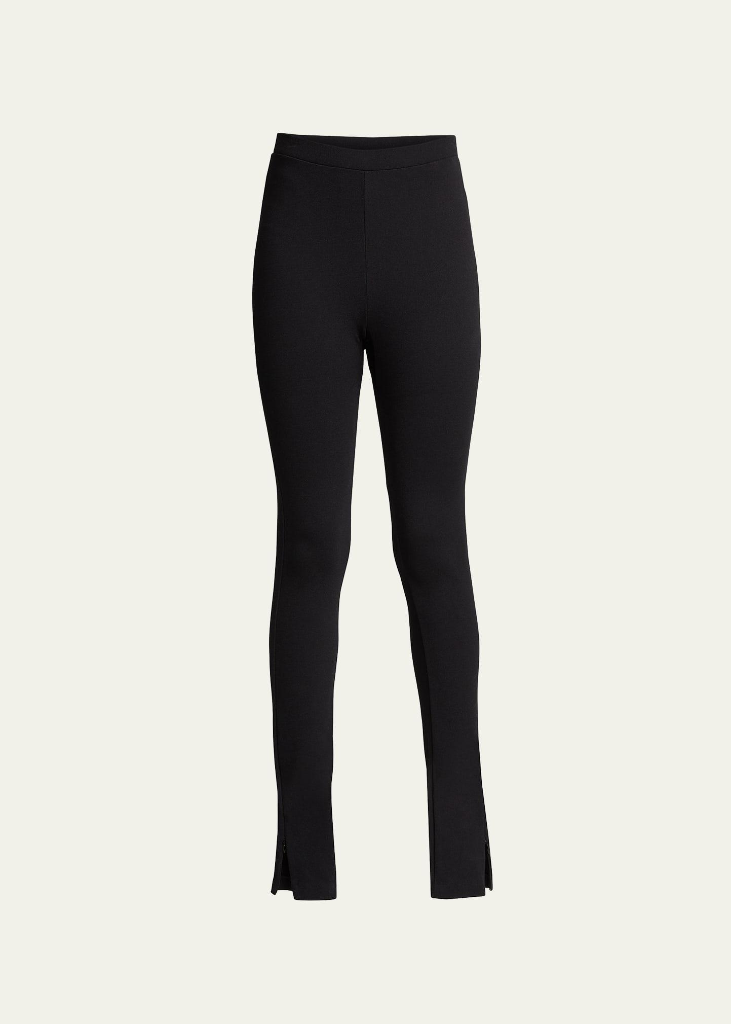 zip-cuff viscose leggings
