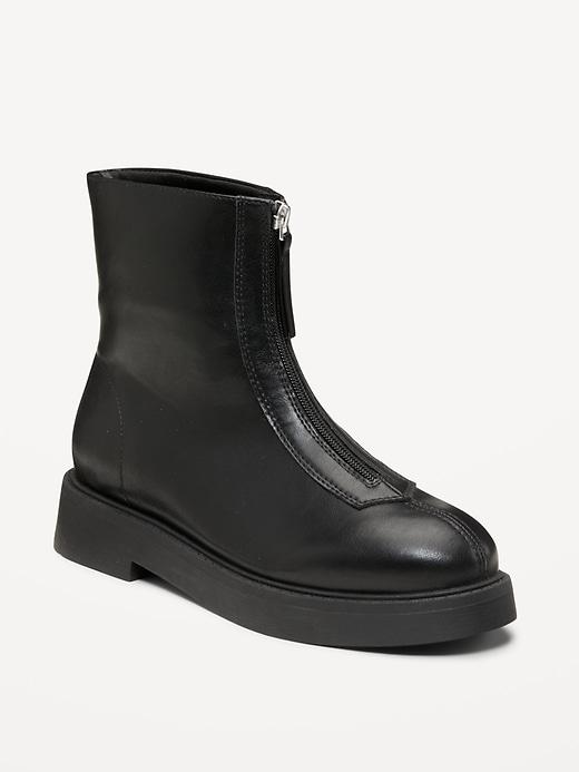 zip front chelsea boot for women