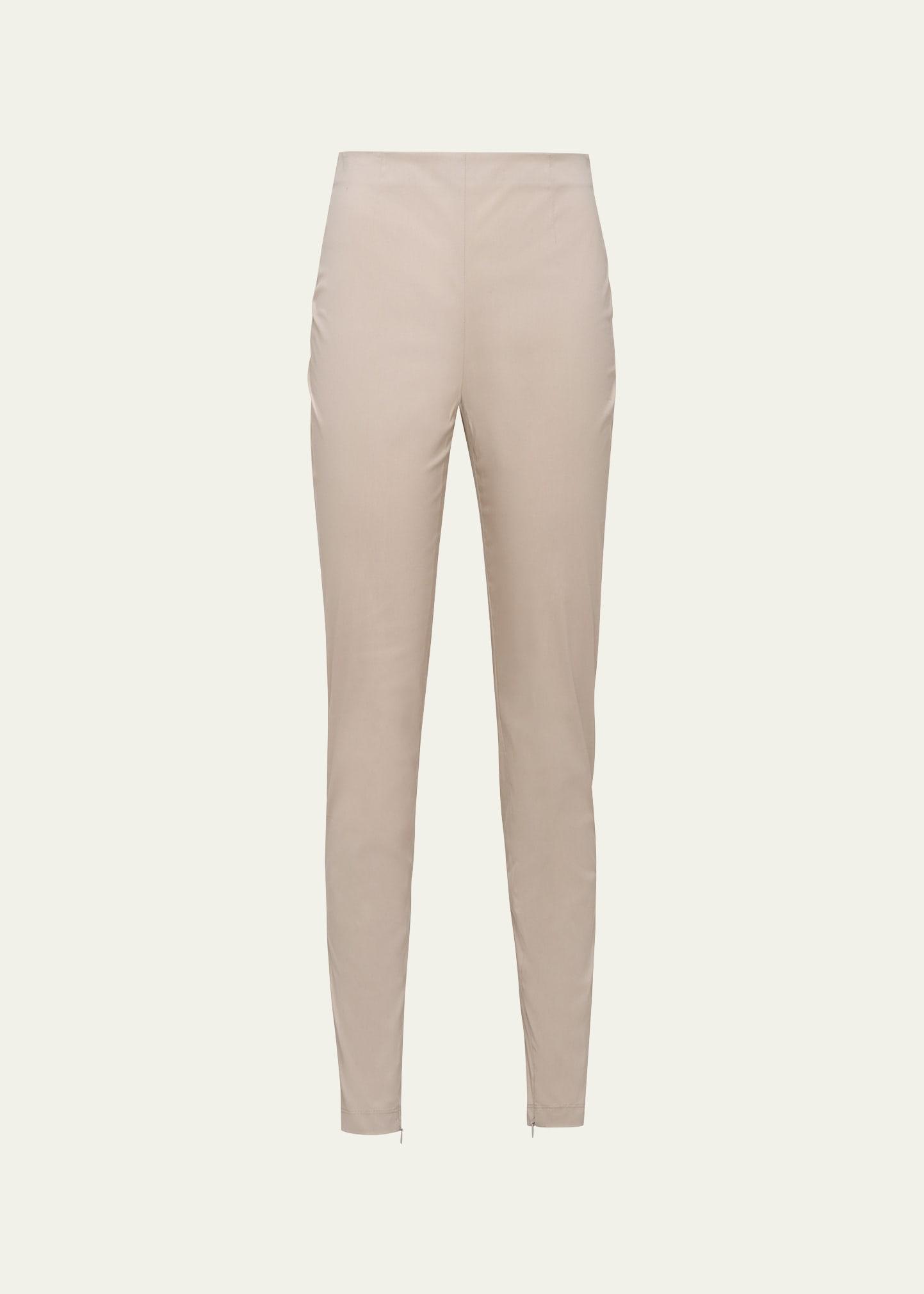 zip-hem skinny-leg ankle pants