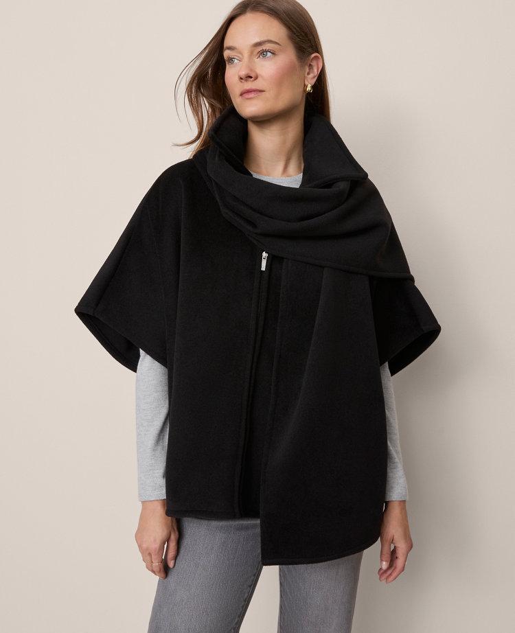 zip scarf poncho