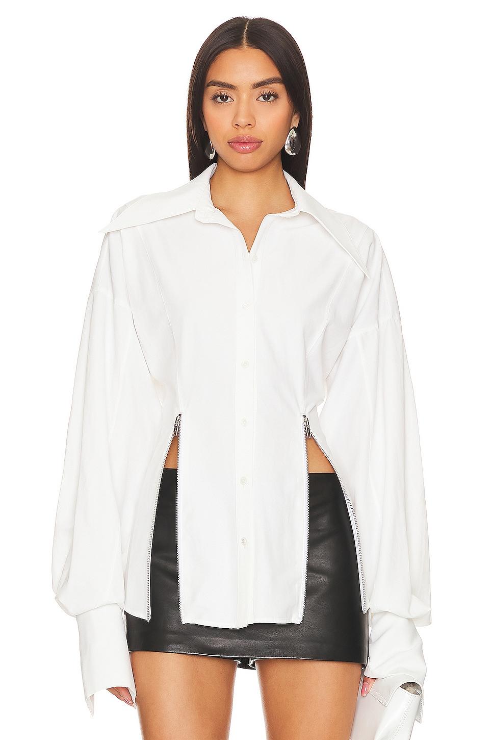 zipper detail shirt