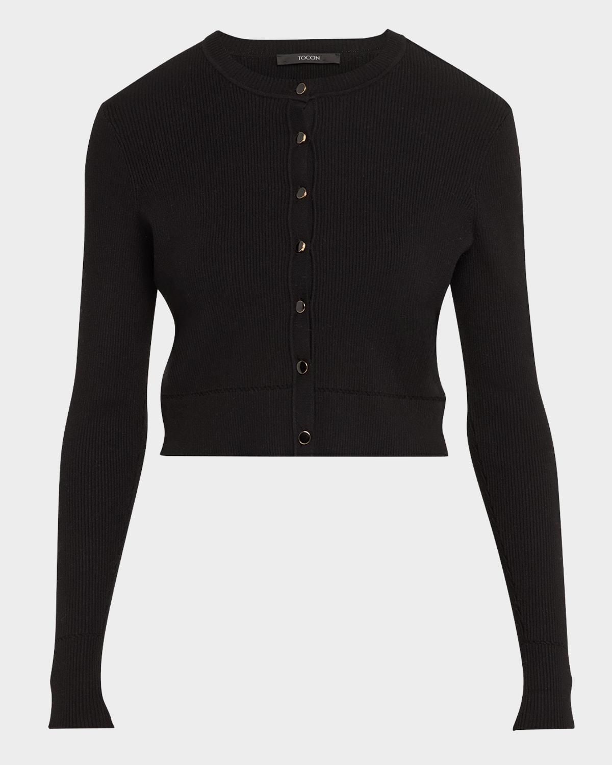 zoe classic cropped cardigan