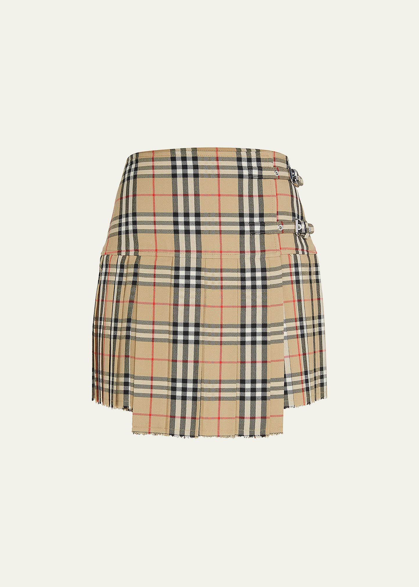 zoe vintage check wool kilt