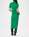 zoey ruched bodycon jersey midi shirtdress