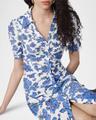 zoey ruched floral-print midi dress