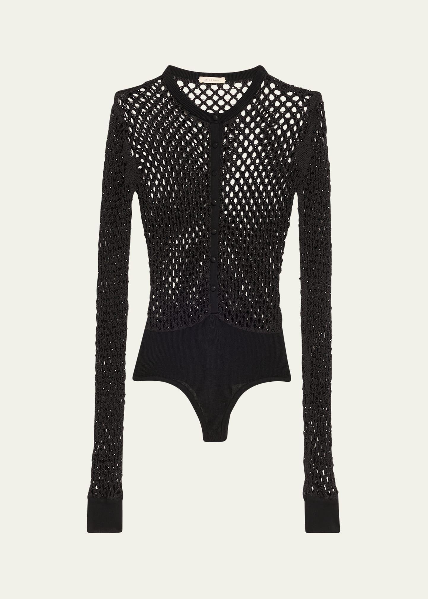 zora crystal mesh bodysuit