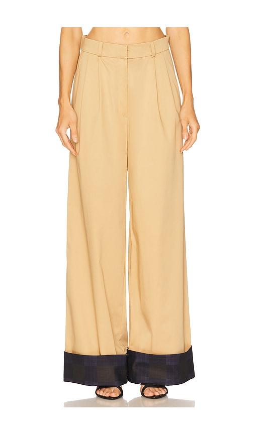 zuleyha kuru desmia pant in beige.