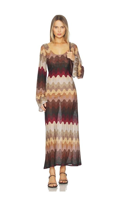 zuleyha kuru sienna dress in brown, black.