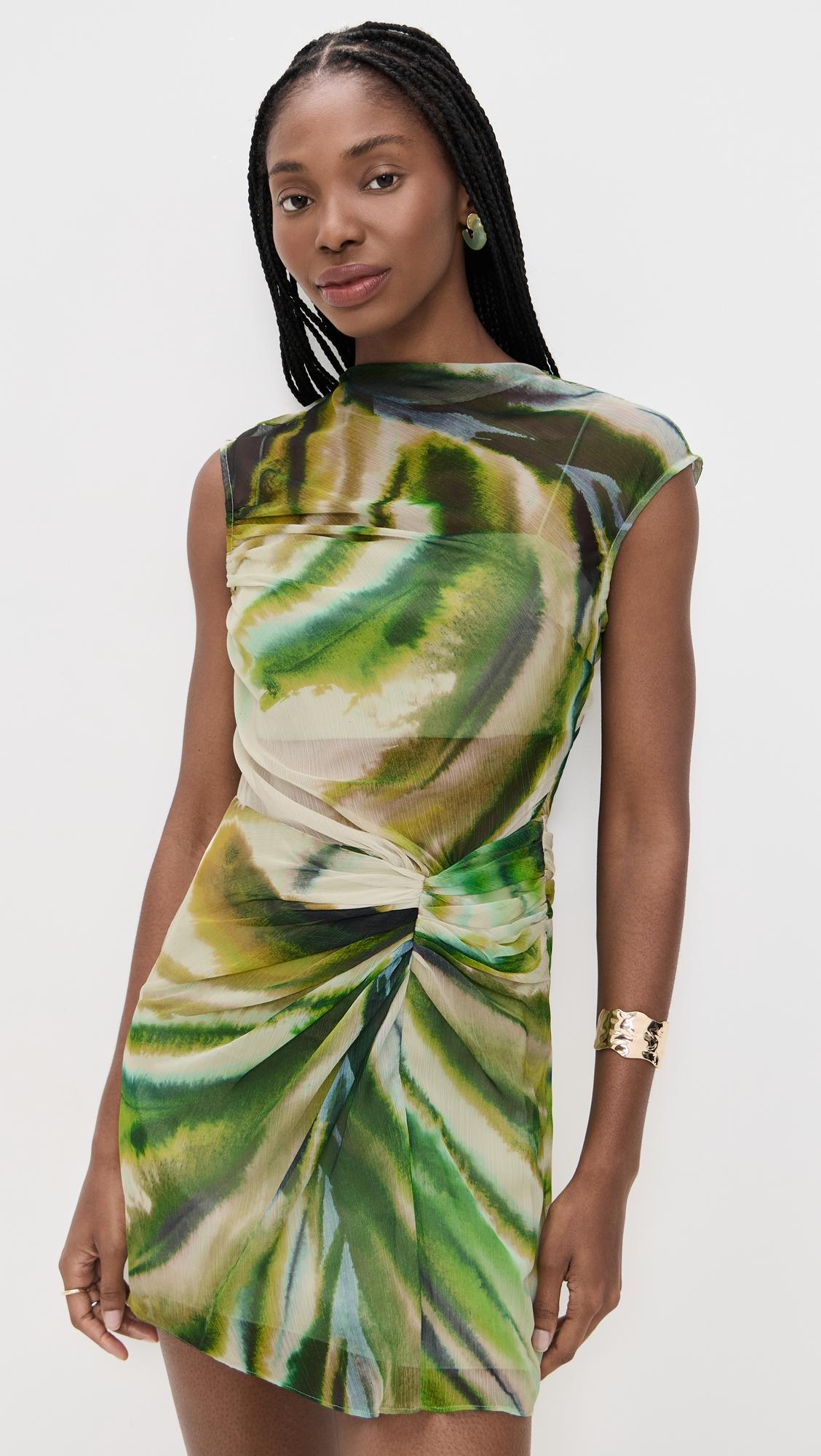 zuma sheer mini dress