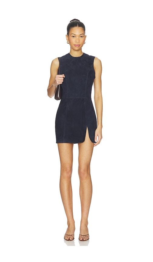 zut colonial mini dress in navy.
