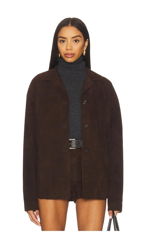 zut meydan jacket in chocolate.